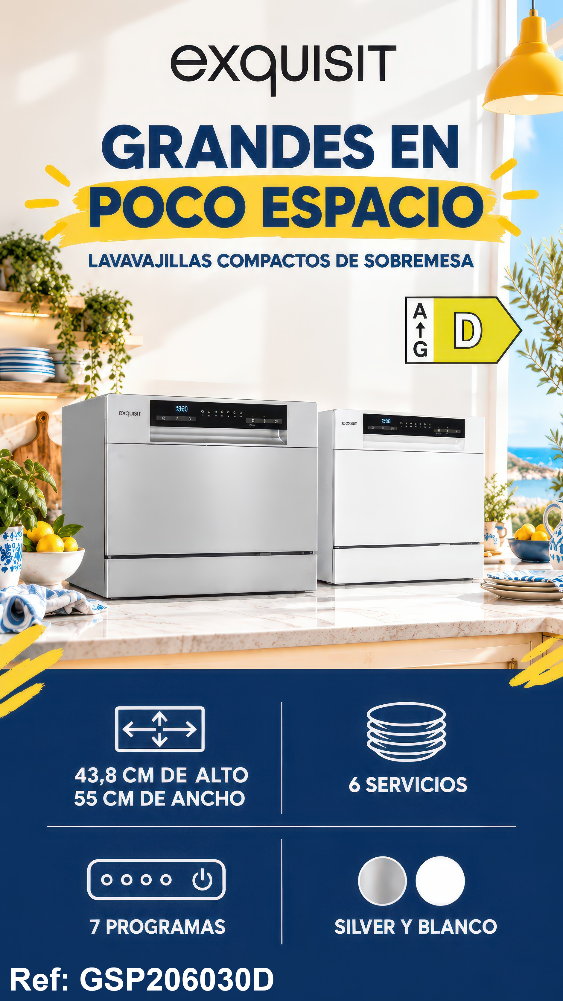 LAVAVAJILLAS COMPACTOS GSP206030D